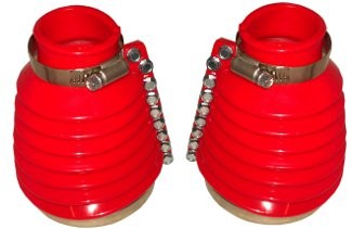 Dlx Swing Axle Boot Red, Pr